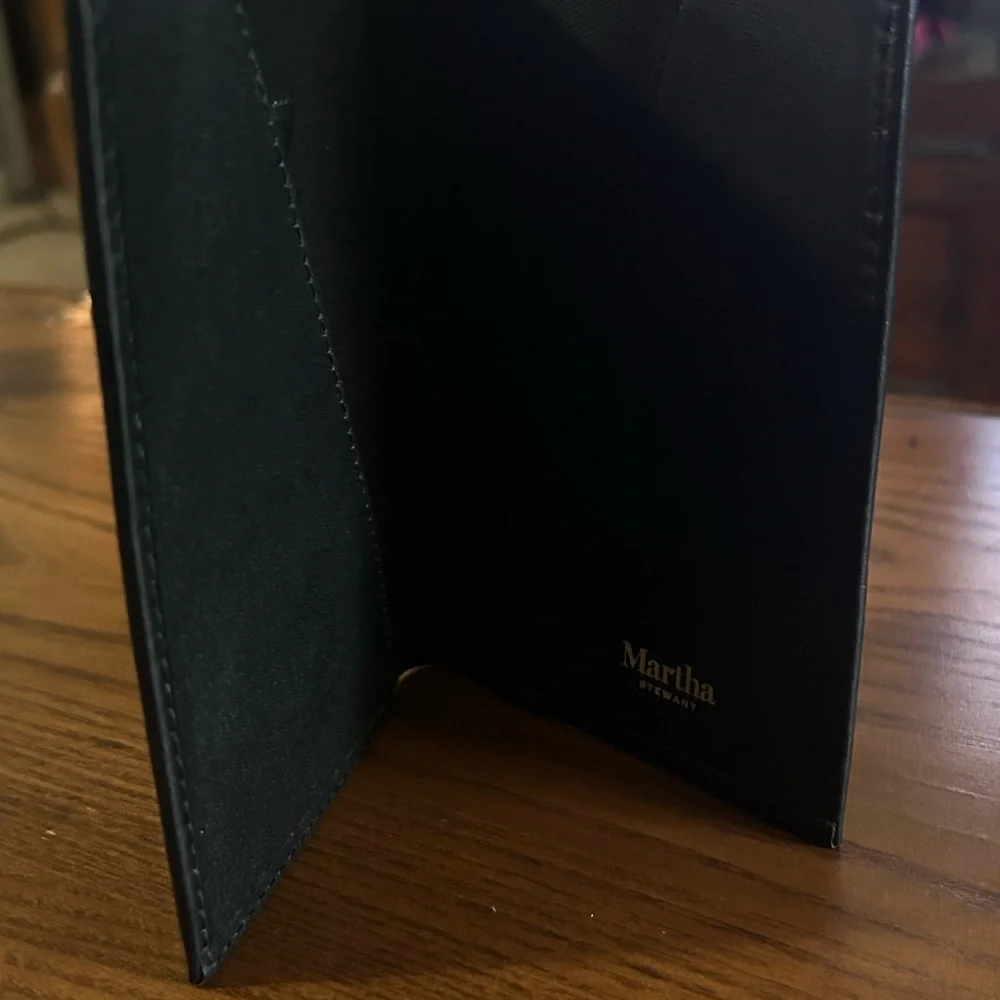 Martha Stewart Black Leather Wallet